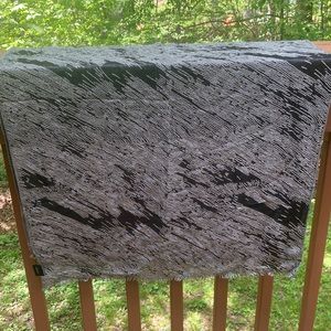 Cejon black and white with sparkle scarf wrap